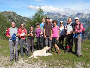 Foto scattata durante la settimana di escursioni in montagna dei soci dell'Unione, tenutasi in Val di Fassa