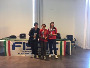Graziana Mauro (GSD UICI Pisa),Sonia Tranchina (ASD Astil), Chiara Cavallaro (GSD UICI Pisa)