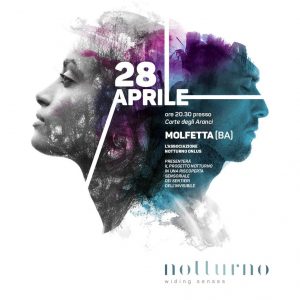 Locandina dell'evento che avrà luogo il 28 aprile a Molfetta (BA)