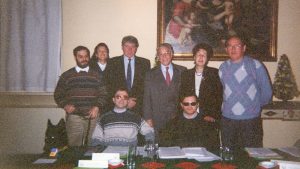Foto di gruppo. In piedi da sinistra : N.Vincenti, I.Seragnoli, A.Meli, G.Stupazzoni, F.V. Bruzzi, U.Calzolari Seduti da sinistra : G. Lo Monaco, S.Petrucci 
